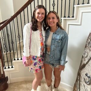 Floral Dress with Sequin Detail